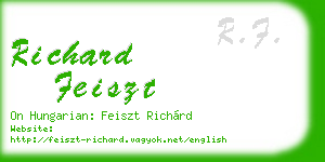 richard feiszt business card