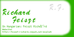 richard feiszt business card